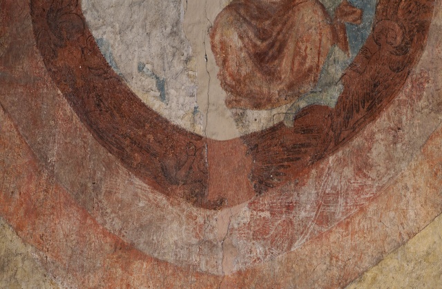 Koronacja Marii - dolna część mandroli, wizerunki aniołów