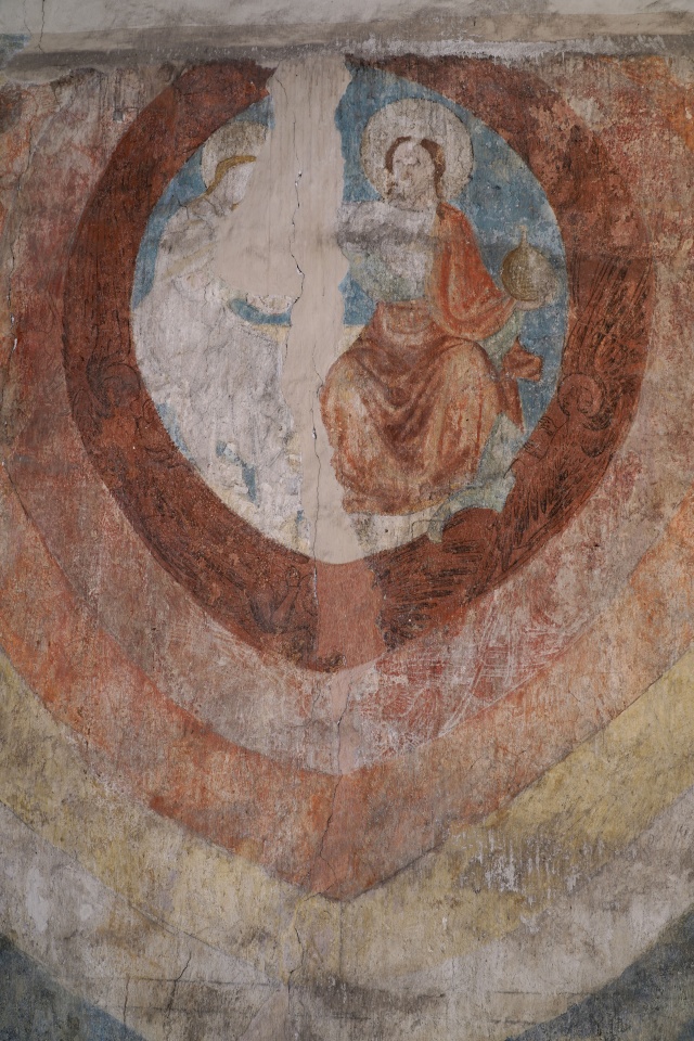 Koronacja Marii - mandorla z tronującymi postaciami Marii i Chrystusa